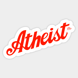 Classic Atheist Script by Tai's Tees Sticker